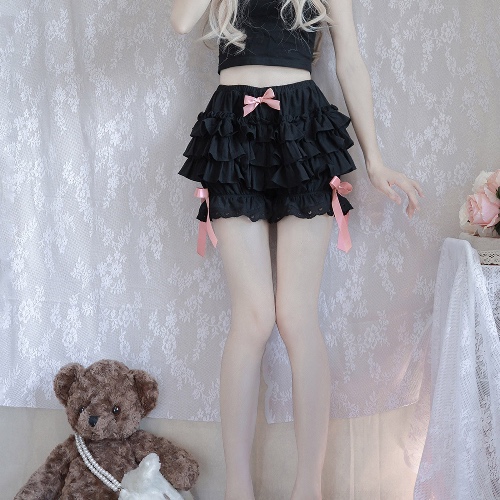 Frilly Bloomers - Type A Black / XL