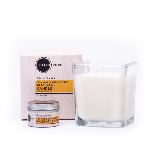 Soy Wax & Shea Butter Massage Candles - Honey Amber / Large