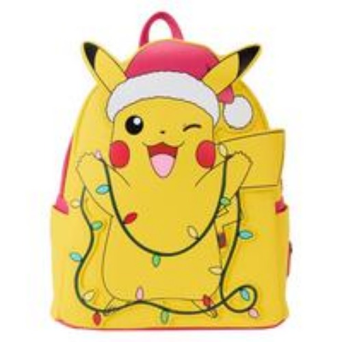 Loungefly Pokemon Santa Pikachu Christmas Lights Light Up Mini Backpack