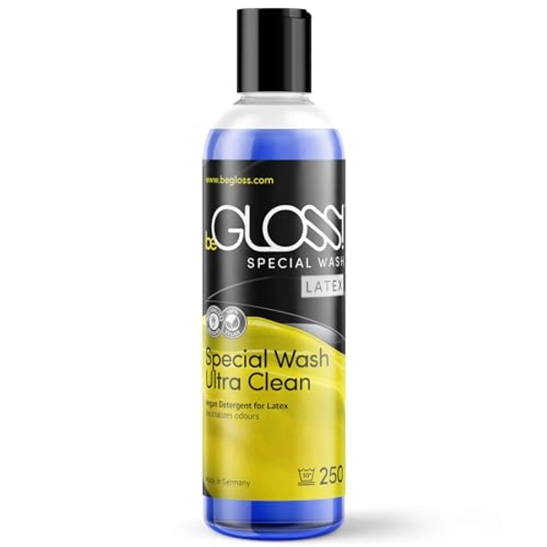 beGLOSS Special Wash Latex - Agente de limpieza suave para prendas de caucho y látex (250 ml)