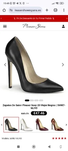 Zapatos De Salon Pleaser Españolas - Sexy-20 Mujer Negras