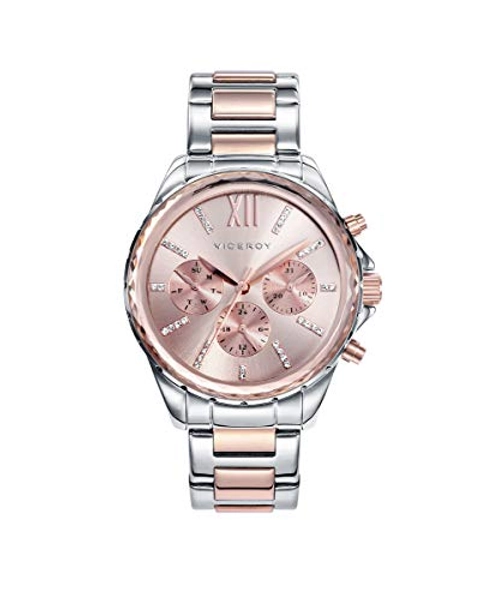 Viceroy 40930-73 - Reloj Cuarzo para Mujer, Correa de acero inoxidable, color Oro Rosa