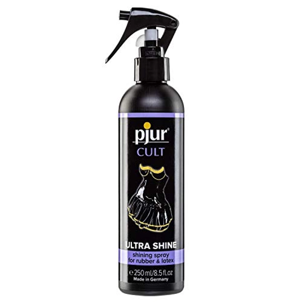 pjur CULT Ultra Shine - Cuida el látex para un brillo intenso sin pulido posterior - para goma (250ml)