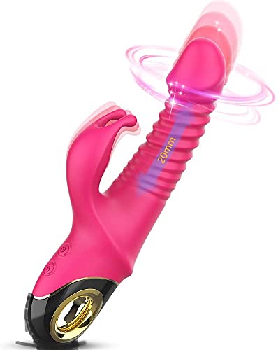 Vibradoresmujer sexual de Punto G para Mujeres, Vibradores de Consolador Conejo Telescópicos con 10 Modos de Vibración, Estimulador de Clítoris, Juguetes Sexuales Eróticos para Mujeres y Parejas.