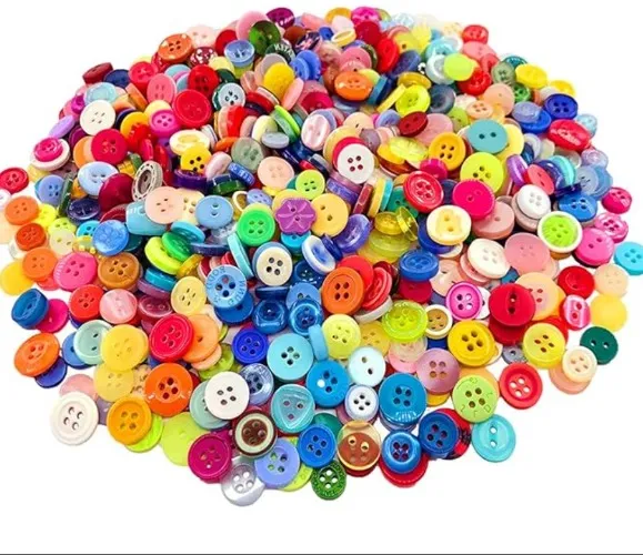 1000 kleurrijke knopen - Gemengde kleuren en maten - Voor knutselen, schilderen, cadeaudecoratie - 9/10/11 cm