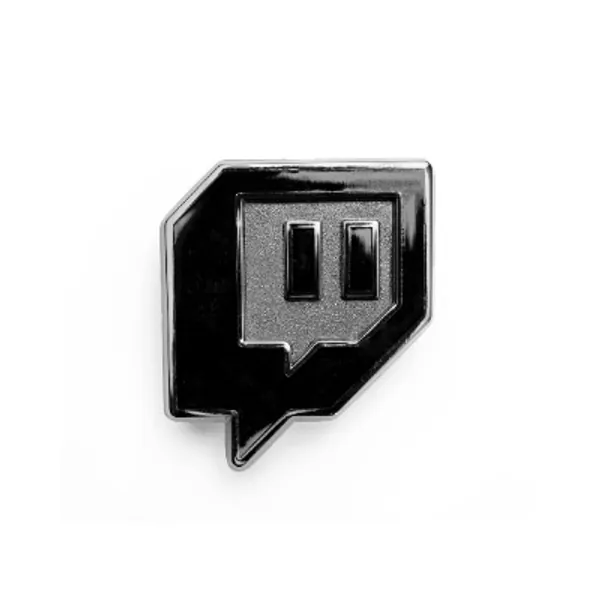 Twitch Glitch New Logo Pin (Black)
