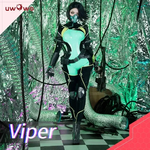 UWOWO-Costume de Cosplay Viper Valorantt pour Femme, avec Masque Facial, Accessoires de Batterie, Combinaison d'Halloween - AliExpress 200000532