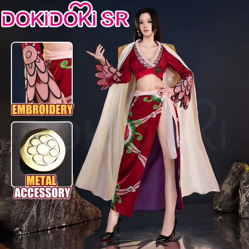 【S-3XL Ready For Ship】【Size XS-3XL】DokiDoki-SR Anime Cosplay Red Costume White Cloak Women | Costume Only-L-Ready For Ship
