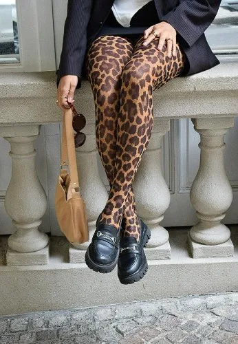 Pantyhose animal print design