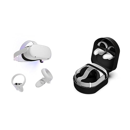 Quest 2 - Advanced All-in-One Virtual Reality Headset - 128 GB & Dazed Oculus Quest 2 Case V2 - Black