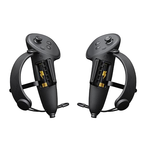 AMVR Extended Controller-Griffabdeckung, Kompatibel mit Meta/Oculus Quest 3S/Quest 3 Zubehör, mit Batterieöffnungsabdeckung und Knöchelriemenschutz, Geeignet für Große Hände - Für Große Hände