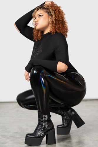 Darkwaves & Raves Leggings [PLUS] | 3XL / Rainbow / 95.5% Polyester 4.5% Elastane