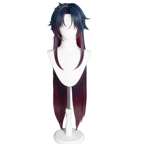 DokiDoki Game Honkai: Star Rail Cosplay Blade Wig Long Straight Red & Blue  Hair/Earring | Blade Wig Only-PRESALE