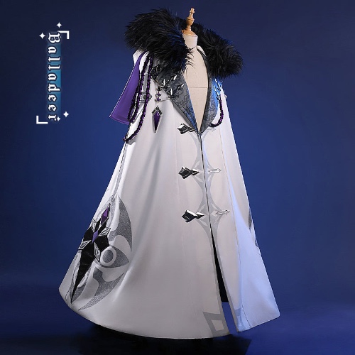 【Ready For Ship】DokiDoki-SR Game Genshin Impact Fatui Harbinger Cosplay Pantalone/ Arlecchino/Il Dottore/ Sandrone/Scaramouche /Capitano Costume Cloak | Scaramouche-S