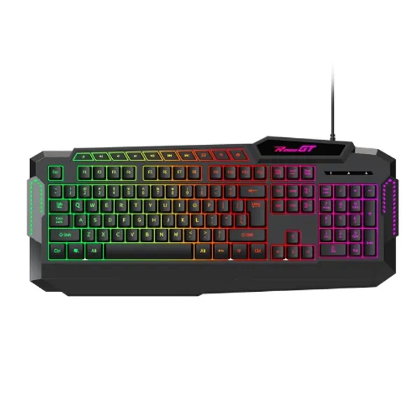 RaceGT Gaming Keyboard,114 Keys Full Size Wired LED Backlit with Dedicated Multimedia Keys Wrist Rest Mechanical Feeling Keybaord Compatible for Computer PC Laptop Xbox… - KJQ8