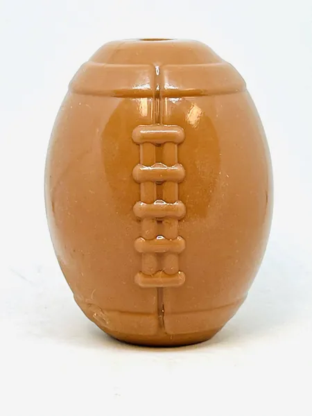 MKB Football Durable Synthetic Rubber Chew Toy and Treat Dispenser - Medium - Brown - Medium Football Toy
