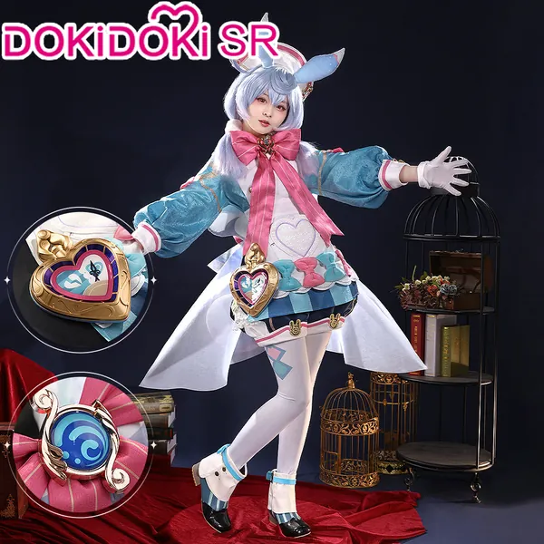 DokiDoki-SR Game Genshin Impact Cosplay Fontaine Sigewinne Costume / Shoes Women