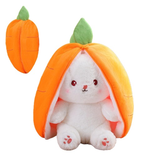 Easter Bunny Plush Toys | Easter Bunny Soft Toy | Hide and Seek Bunnies Stuffed Animals | Cute Carrots & Strawberries Rabbit Plushies Doll Home Decor Easter Gifts for Kids