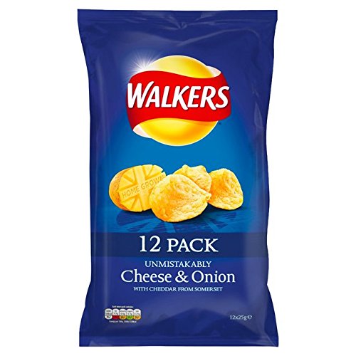 Walkers Cheese & Onion Crisps 12 x 25g