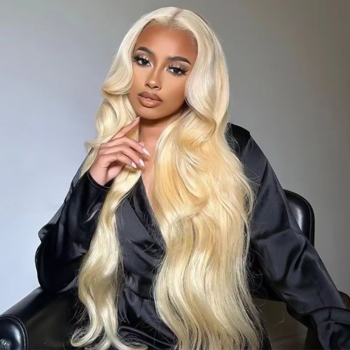 Yolissa Hair Blonde Body Wave Wigs 613 Lace Frontal Closure Wigs 14-32 Inch Human Hair 