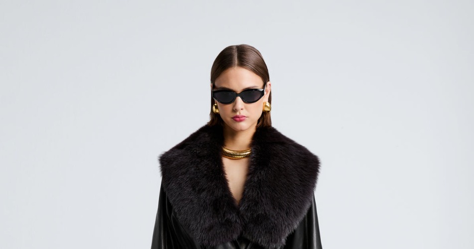 Luxurious Leather Coat | Nour Hammour