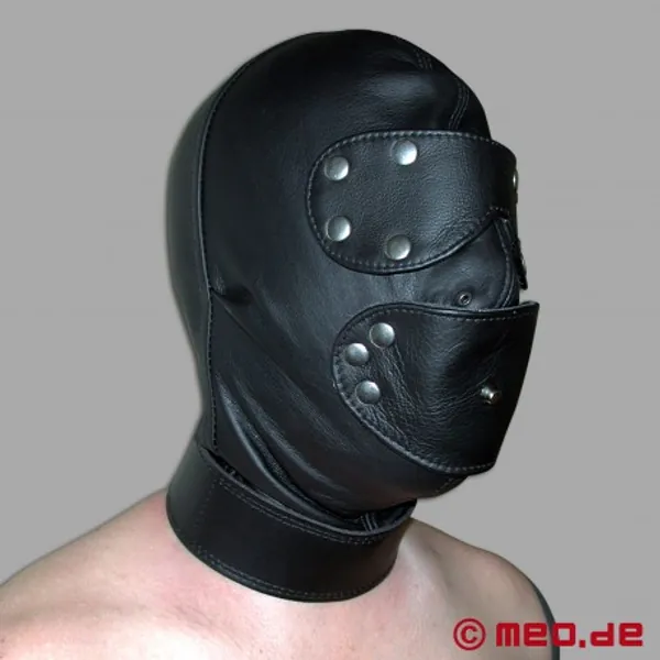Leather Hood with Gag