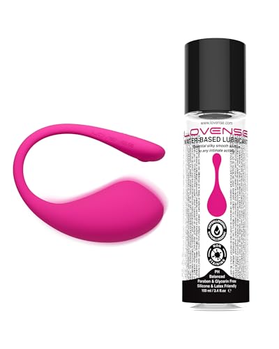 LOVENSE Lush 3 Wearable Bluetooth G-spot Vibrator with Remote Control + LOVENSE Sex Lubricant Personal Water-Based Lube Moisturizer for Men, Women and Couples Pleasure
