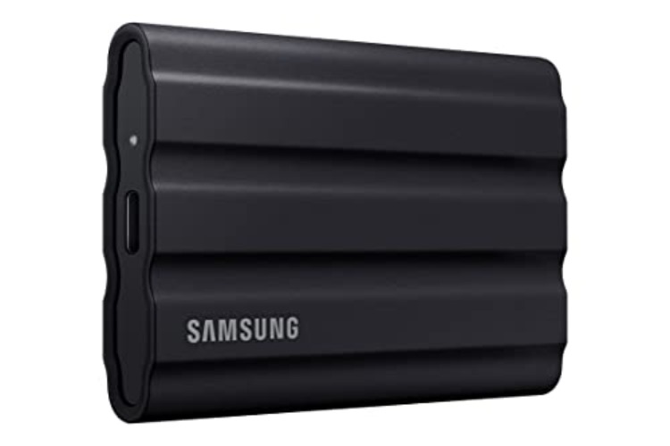 SAMSUNG T7 Shield 4TB, Portable SSD, up-to 1050MB/s, USB 3.2 Gen2, Rugged, IP65 Water & Dust Resistant, for Photographers, Content Creators and Gaming, Extenal Solid State Drive (MU-PE4T0S/AM), Black - Black - 4 TB