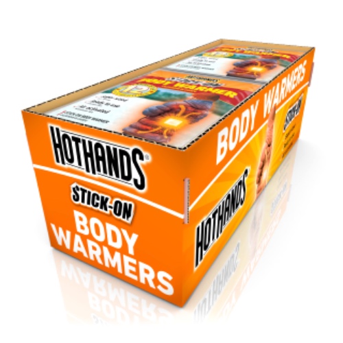 HotHands Body Warmers with Adhesive - Long Lasting Safe Natural Odorless Air Activated Warmers - Up to 12 Hours of Heat - 40 Individual Warmers - 40 Count