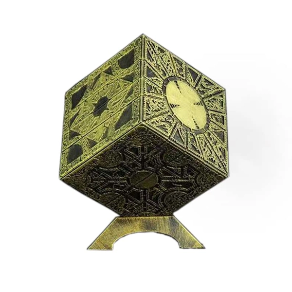 D/P Hellraiser Puzzle Box, Removable Lament Configuration, Pinhead Halloween Cosplay Prop, Home Office Decoration