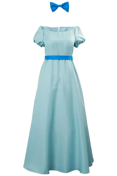 Wendy Cosplay Dress Costume Halloween Princess Fancy Maxi Blue Dress for Women - Medium Adult