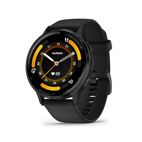 Garmin Venu 3 – GPS-Fitness-Smartwatch mit Bluetooth Telefonie und Sprachassistenz, Ultrascharfes 1,4 / 1,2 Zoll AMOLED-Touchdisplay, Fitnessfunktionen, Garmin Music, Garmin Pay und Rollstuhlmodus - 1,3 Zoll - Slate/Black