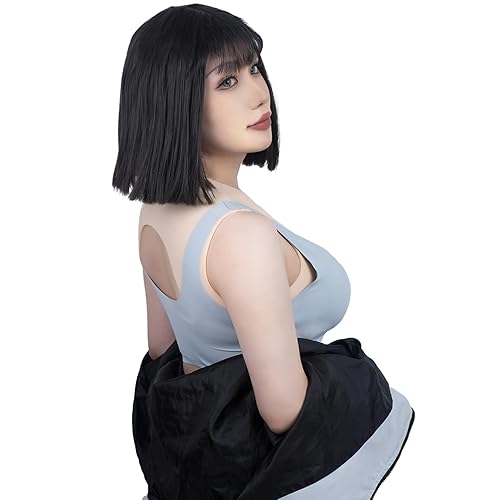 Silicone Fake Boobs Breast Forms Silicone Breastplate False Breasts For Crossdresser Drag (Hollow back) - Tan - G cup silicone filler
