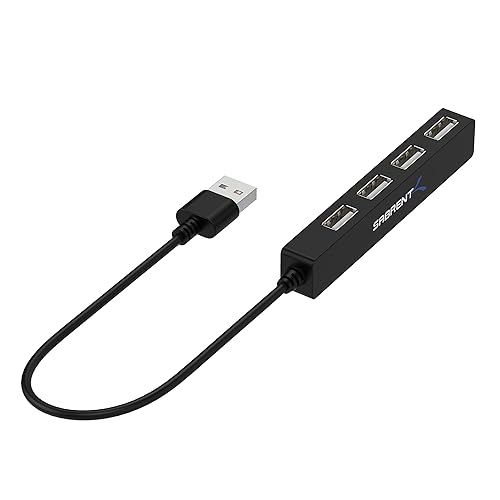 SABRENT USB Hub, USB Adapter, 4 Port USB Extension, Multiple USB Data hubs Splitter for Mouse, Keyboard, PlayStation 5, Laptop, PC, Printer, MacBook, Mac Mini, USB Stick, Notebook (HB-MCRM) - 4-PORT