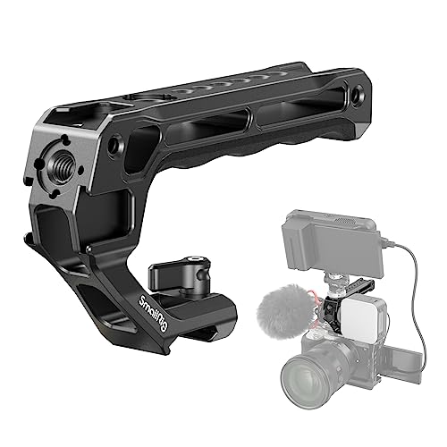 SmallRig Lightweight NATO Top Handle, Quick Release NATO Grip for DSLR Camera Cage, Universal Top Handle with 5 Cold Shoe Adapters and NATO Clamp (Lite) - 3766 - NATO Clamp