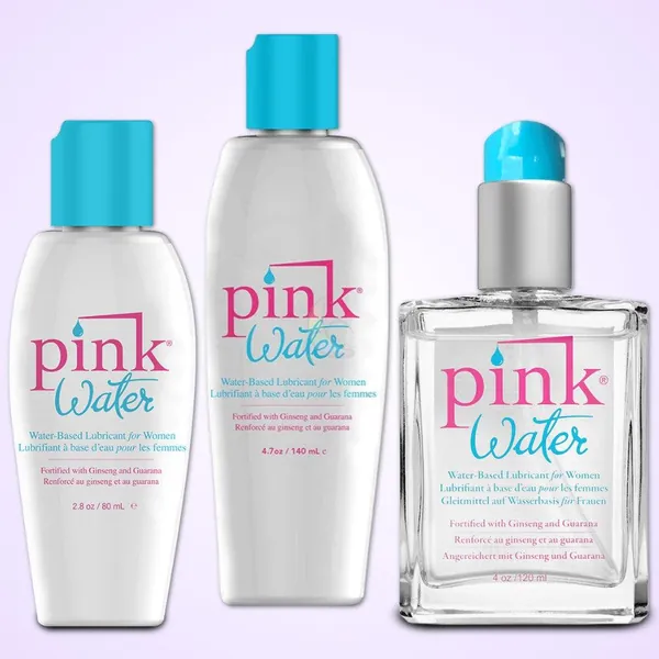 Pink Water - Water-Based Lubricant - 4oz Glass Bottle with Pump