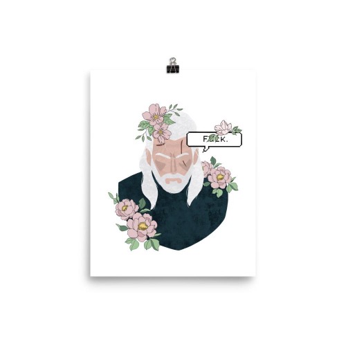Floral Witcher | 8x10 in Poster | The Witcher