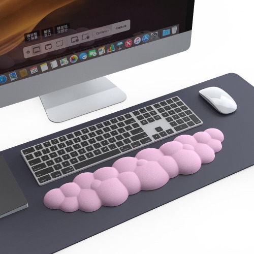 Cloud Memory Foam Wrist Rest and Mouse Pad - Pink