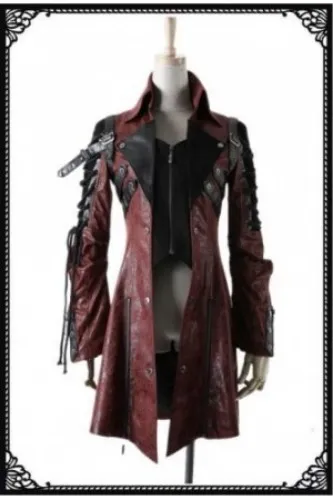 Punk Rave High collar unisex coat(RD)