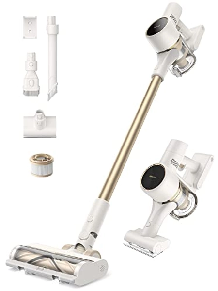 Dreametech R10 Cordless Vacuum Cleaner, 120AW Powerful Stick Vacuum with Led Headlights, Up to 60 Mins Rechargeable Battery, Handheld Vacuum Deep Clean Hair, Hard Floor, Carpet, Car