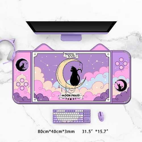Moon Magic Neko Gaming Mousepad - Cat Ear 80x40cm