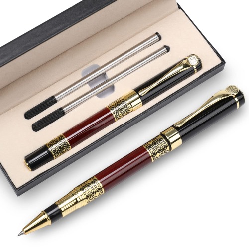 YIVONKA Ballpoint Pen Black Refill,business pens,Luxury Pen,Best Ball Pen Gift Set for Men & Women Professional Executive,Office,Nice Pens Classy Gift Box… (Red) - Red