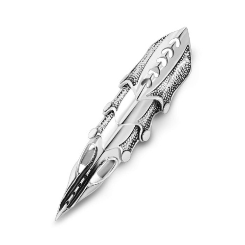 JOVIVI Men's Jewelry Double Loop Activity Ring Armor Shape Punk Style Ring,4pcs - Armor Style #1