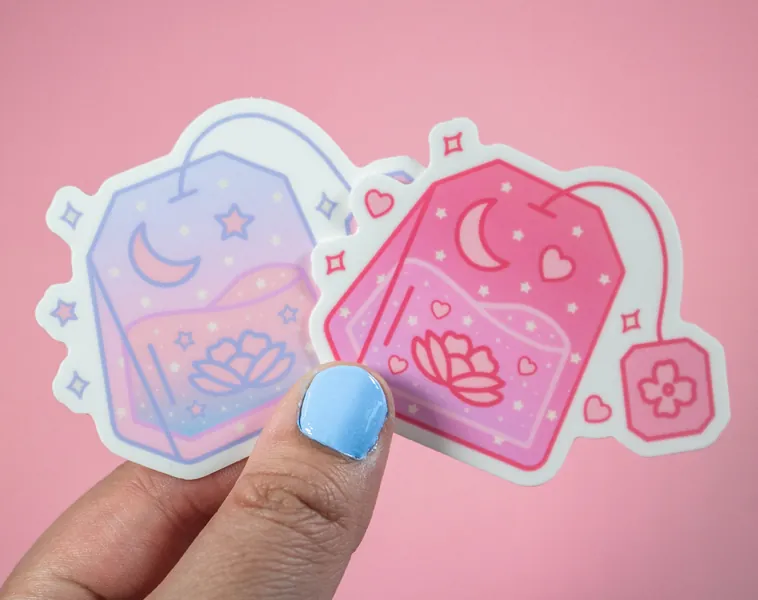 Tea Bag Cute Aesthetic Vinyl Sticker