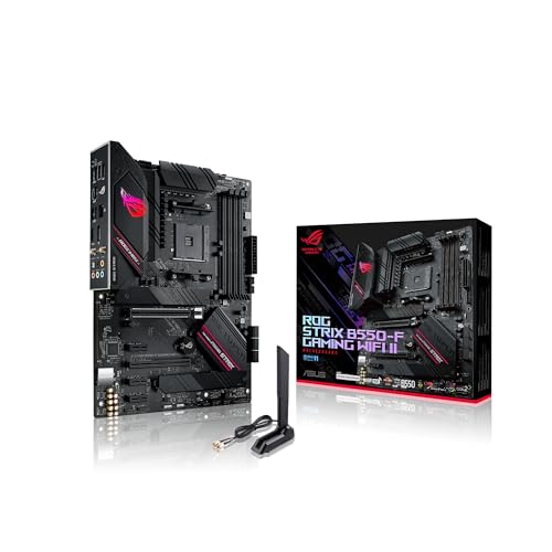 Asus ROG Strix B550-F Gaming WiFi II AMD AM4 (3rd Gen Ryzen) ATX Motherboard (PCIe 4.0,WiFi 6E, 2.5Gb LAN, BIOS Flashback, HDMI 2.1, Addressable Gen 2 RGB Header and Aura Sync) - ROG B550-F|DDR4|WIFI 6E