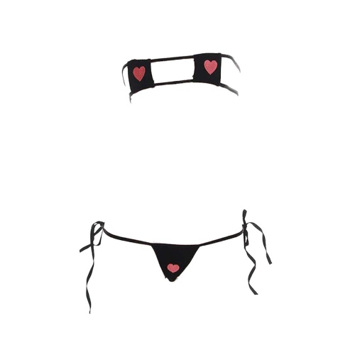 YOMORIO Womens Sexy Anime Cosplay Lingerie Lolita Cute Micro Bikini Set Kawaii Bra and Panty