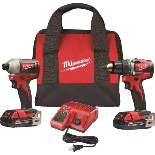 Milwaukee 2892-22CT M18 Compact Brushless 2-Tool Combo Kit, Drill Driver/Impact Driver - 2892-22CT