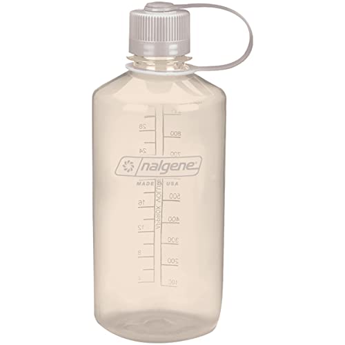 Nalgene Sustain Tritan BPA-Free Water Bottle Made with Material Derived from 50% Plastic Waste, 32 OZ, Narrow Mouth, Cotton