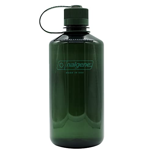 Nalgene Sustain Tritan BPA-Free Water Bottle Made with Material Derived from 50% Plastic Waste, 32 OZ, Narrow Mouth, Jade