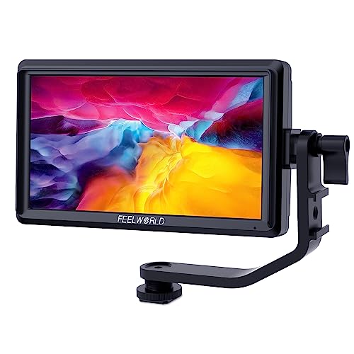 FEELWORLD S55 5.5 inch Camera DSLR Field Monitor Small Full HD 1920x1152 IPS LUT Video Peaking Focus Assist with 4K HDMI 8.4V DC Input Output Include Tilt Arm - 5.5''